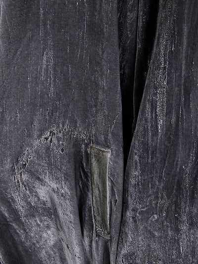 Long Raincoat Velvet Laminated