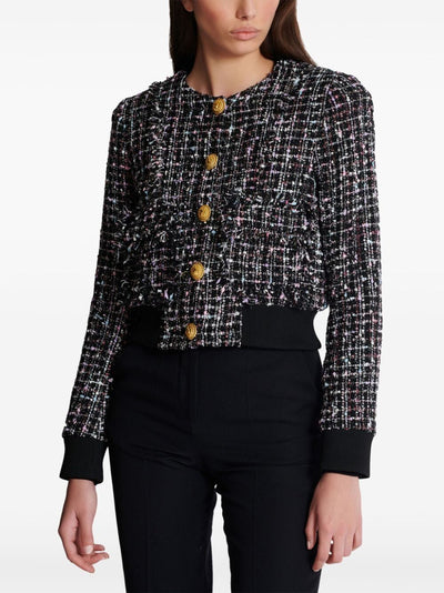 Buttoned Tweed Blouson