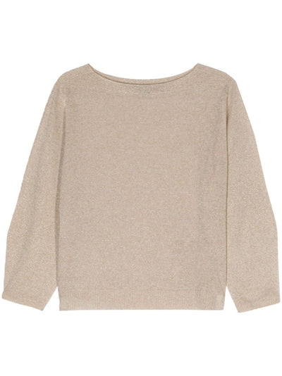 Long Sleeves Boat Neck Sweater