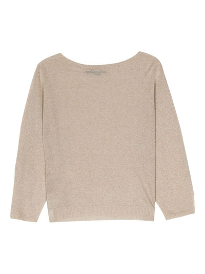 Long Sleeves Boat Neck Sweater