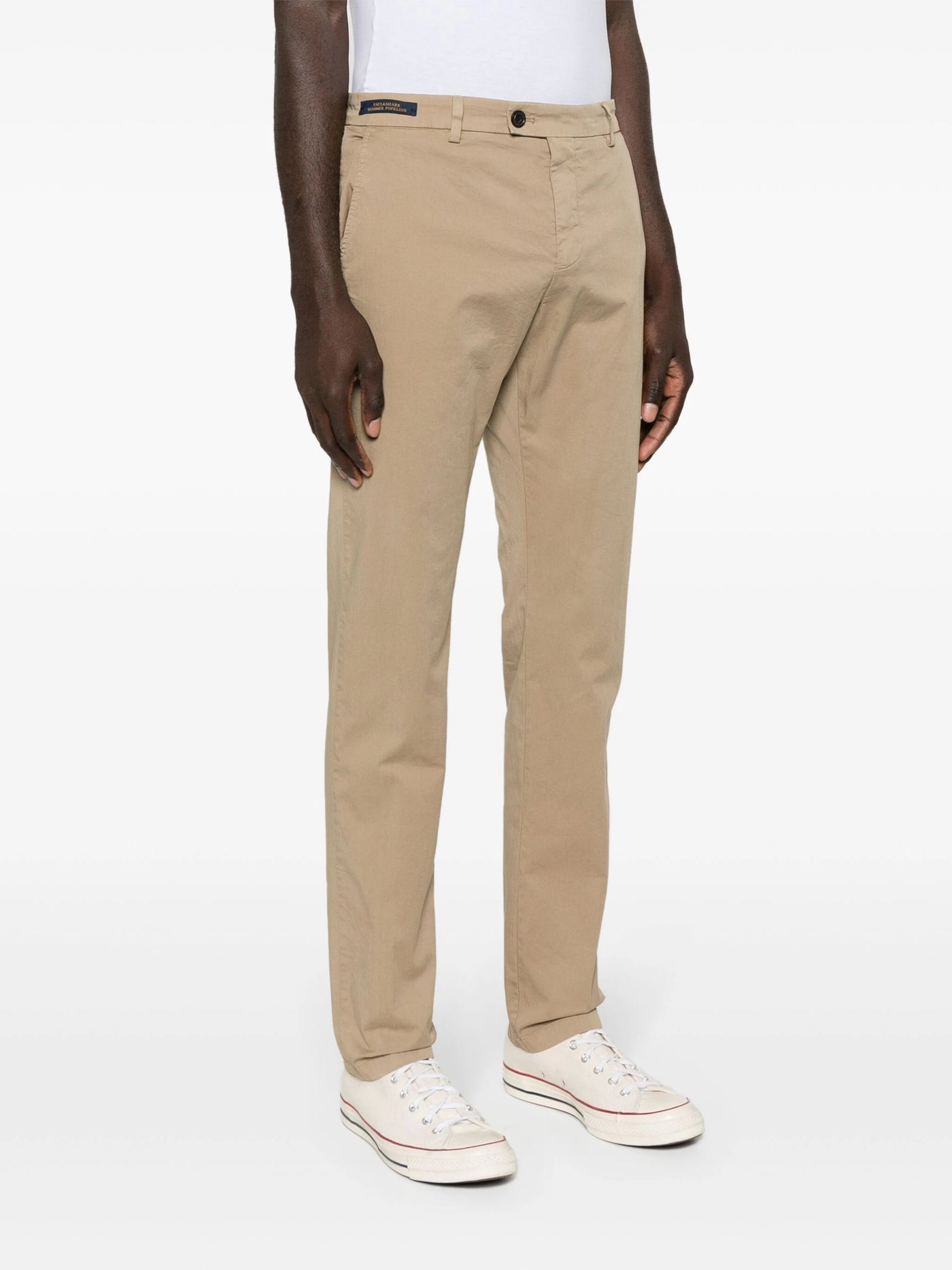 Pantalone Chino In Cotone Stretch Summer Popeline