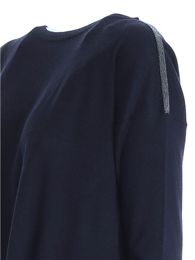 Pullover Oversize Nero Con Microperline