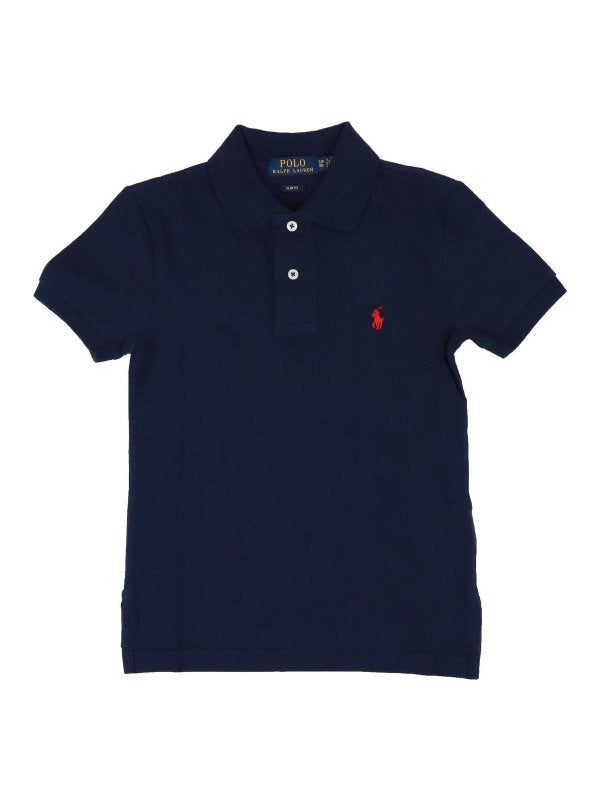 Polo In Cotone Con Ricamo Logo