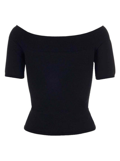 Top Spalle Scoperte Nero