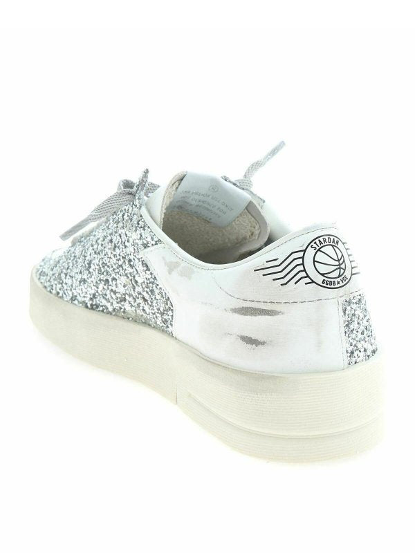 Sneakers Stardan Con Glitter Bianche E Argent