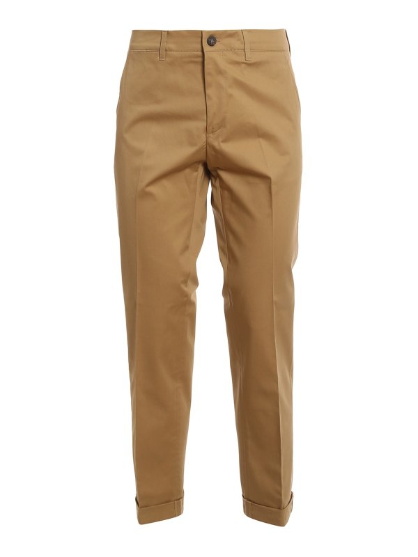 Pantaloni Conrad In Cotone Lucido