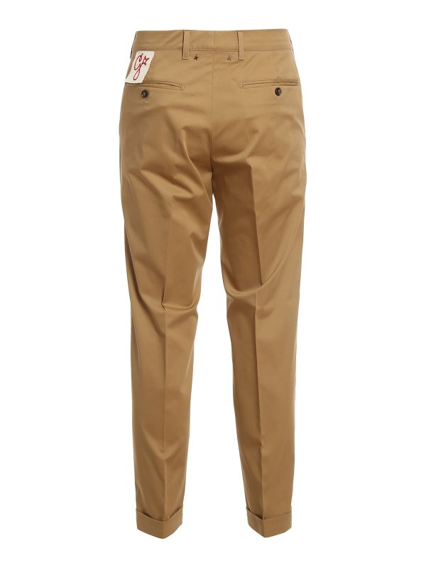 Pantaloni Conrad In Cotone Lucido