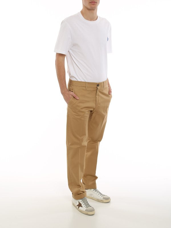 Pantaloni Conrad In Cotone Lucido