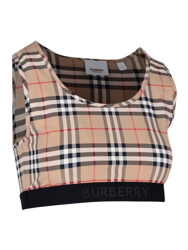 Top Sportivo Con Motivo Tartan