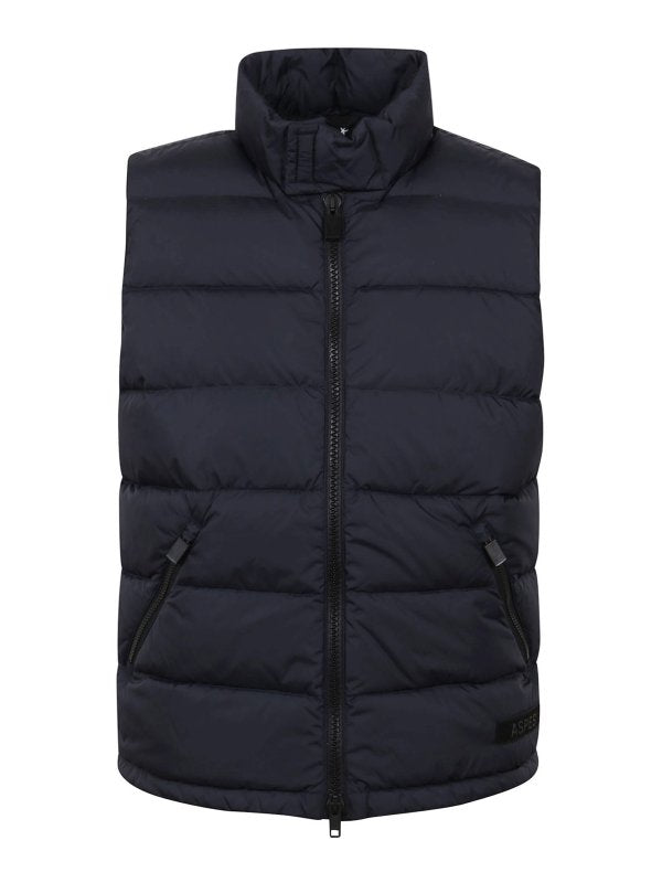 Gilet Imbottito Trapuntato Con Collo Alto