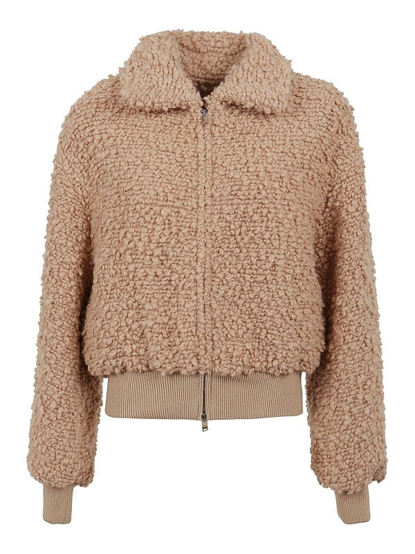 Bomber Con Cappuccio Effetto Teddy