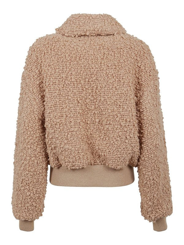 Bomber Con Cappuccio Effetto Teddy