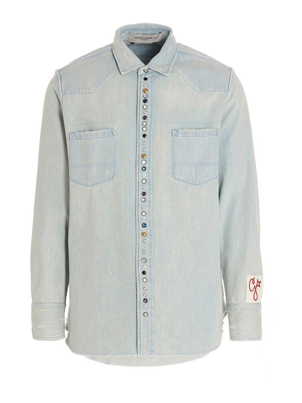 Camicia In Denim Slavato