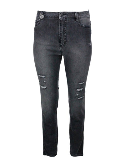 Jeans Con Dettagli Gioiello