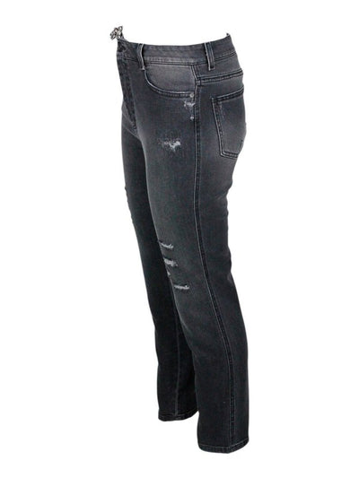 Jeans Con Dettagli Gioiello