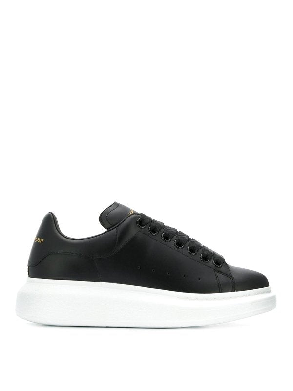 Sneakers Basse Oversize In Pelle Nera