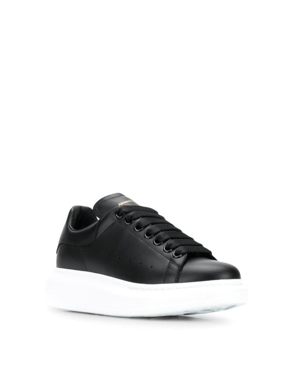 Sneakers Basse Oversize In Pelle Nera