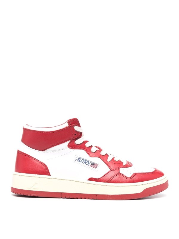 Sneakers Alte Con Pannelli In Pelle