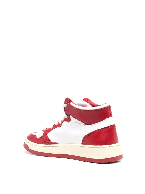 Sneakers Alte Con Pannelli In Pelle