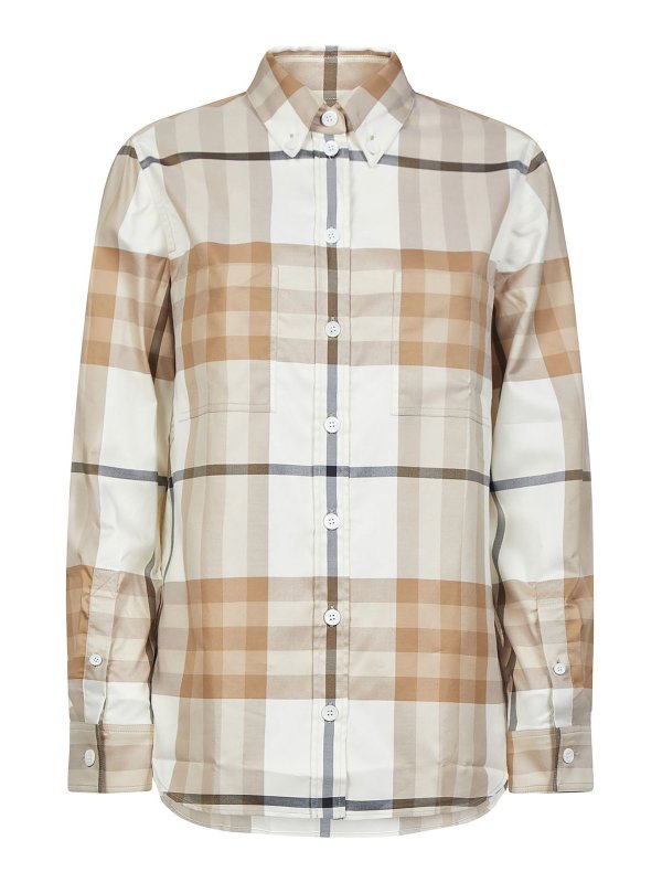 Camicia Tartan Con Colletto Button-down