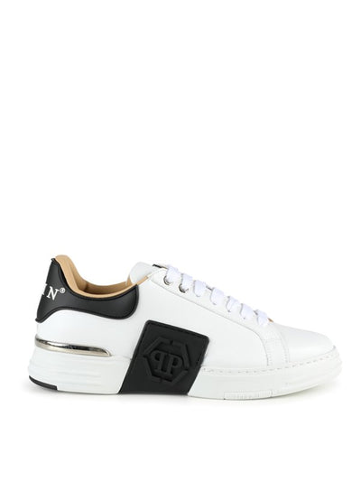 Sneaker In Pelle Con Logo Laterale