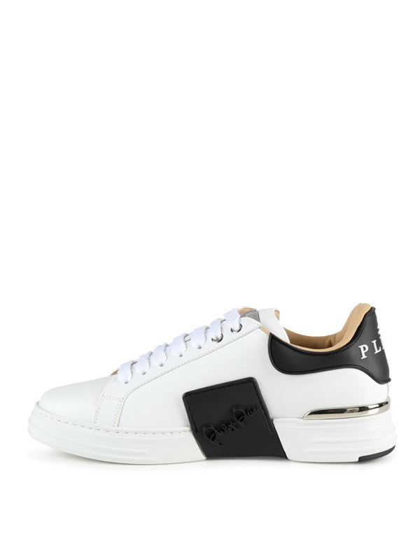 Sneaker In Pelle Con Logo Laterale