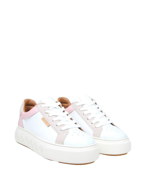 Sneaker Ladybug In Pelle Colore Bianco E Rosa