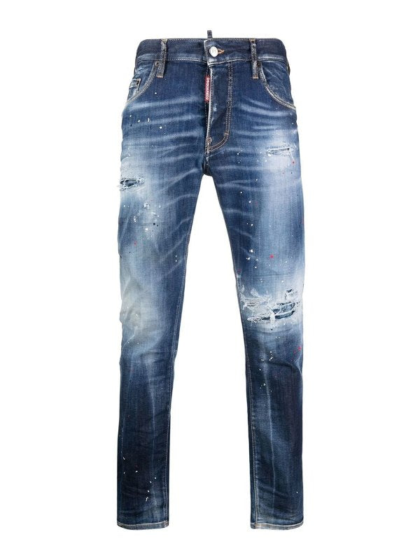 Jeans Con Effetto Sdrucido