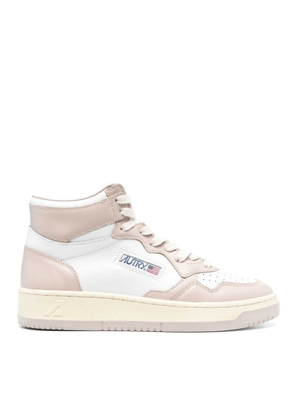 Sneakers Alte In Pelle Doppio Colore