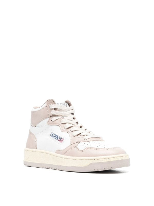 Sneakers Alte In Pelle Doppio Colore