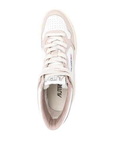 Sneakers Alte In Pelle Doppio Colore