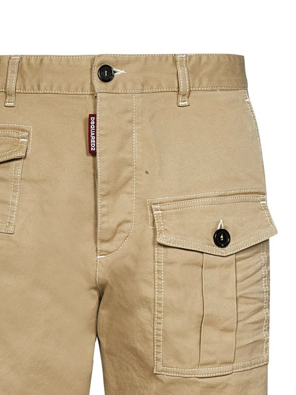 Pantaloncini Cargo Beige