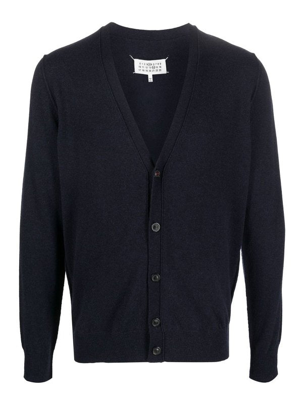 Cardigan In Cashmere Con Scollo A V E Bottoni