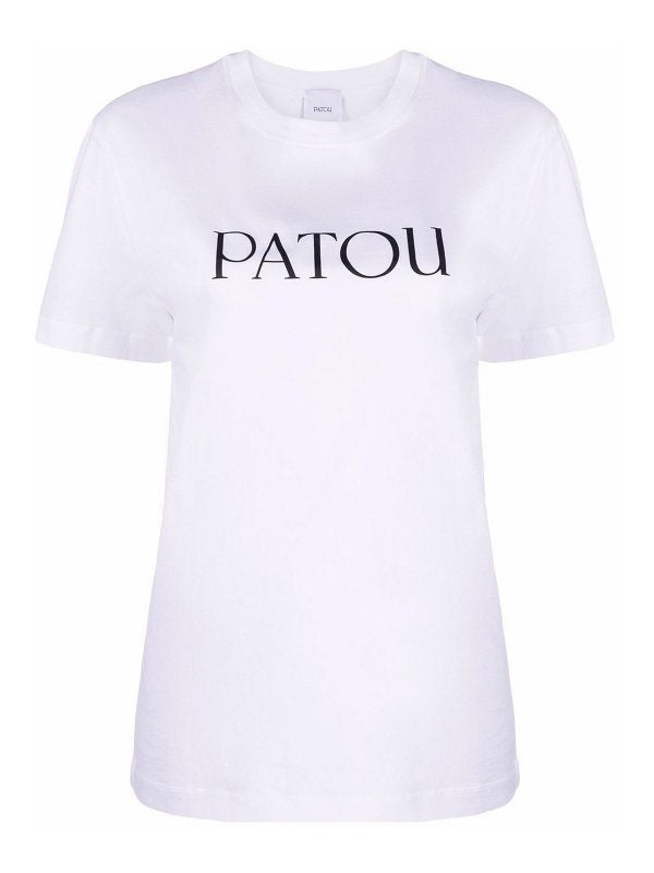 T-shirt In Cotone Bianco Con Stampa Logo