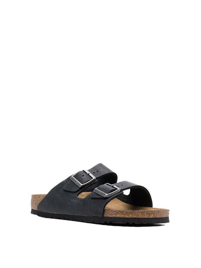 Sandali Arizona In Pelle Nera Con Fibbia