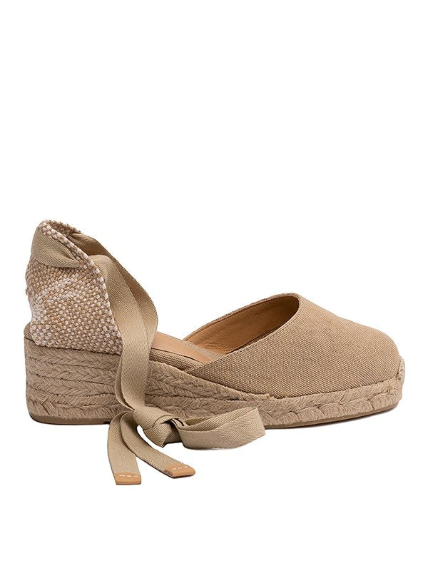 Espadrilles Carina Con Zeppa E Lacci