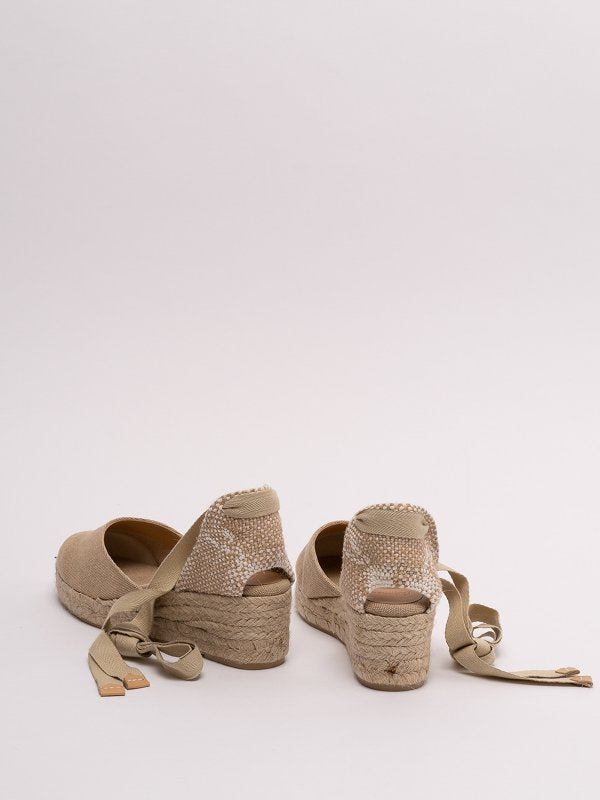 Espadrilles Carina Con Zeppa E Lacci