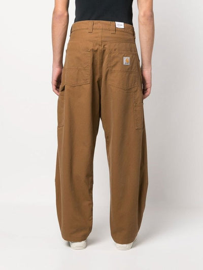 Pantaloni Casual In Cotone A Gamba Larga