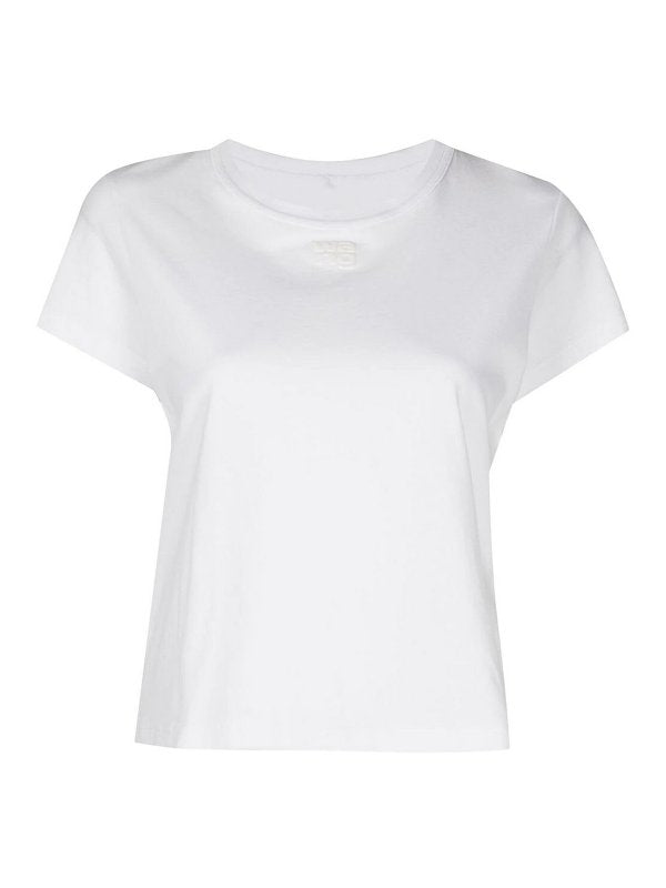 T-shirt Girocollo In Cotone Con Logo