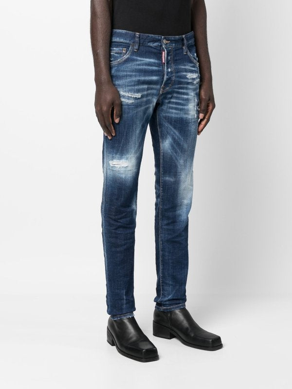 Jeans Da Uomo Con Effetto Distressed