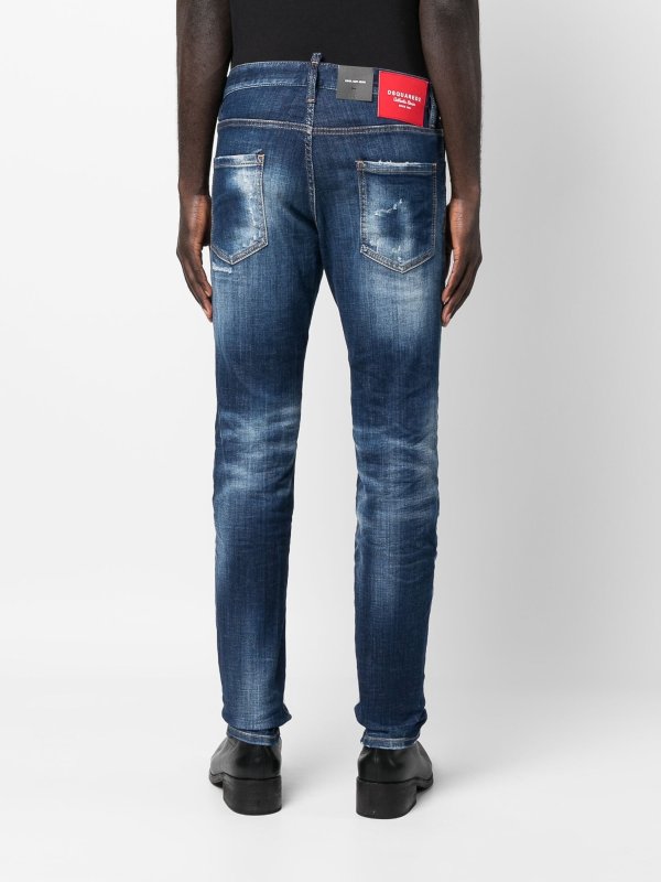 Jeans Da Uomo Con Effetto Distressed