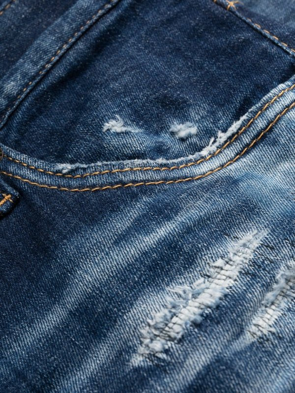 Jeans Da Uomo Con Effetto Distressed