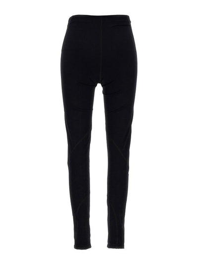 Leggings Con Logo Ed Elastico In Vita