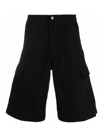 Shorts Chino Al Ginocchio In Cotone Nero