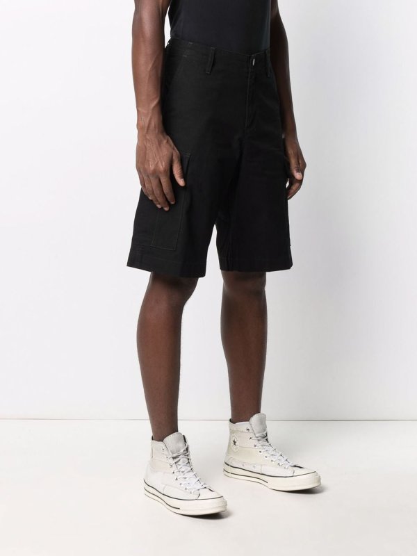 Shorts Chino Al Ginocchio In Cotone Nero