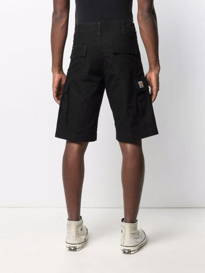 Shorts Chino Al Ginocchio In Cotone Nero