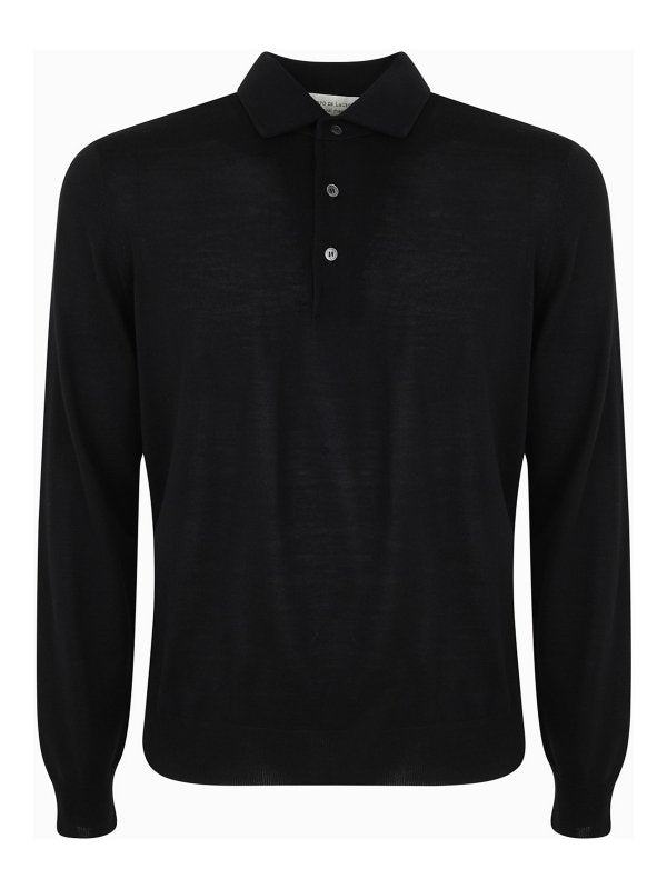 Polo Maniche Lunghe Con Collo A Camicia