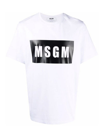 T-shirt In Cotone Bianco/nero Con Stampa Logo