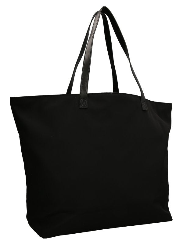 Borsa Shopping In Nylon Con Stampa Logo