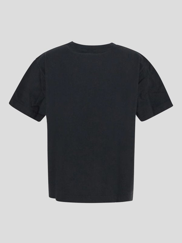 T-shirt Nera A Maniche Corte Di Acne Studios